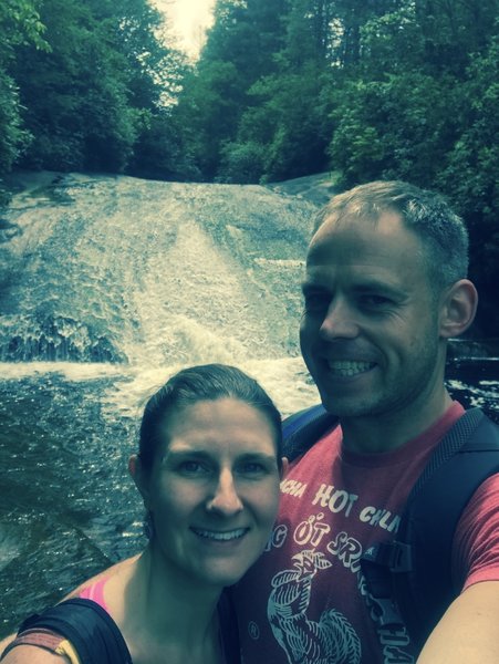 This is the base of the slide at Granny Burrell falls. Bring a change of clothes and go for a swim and slide here! It's beautiful!!