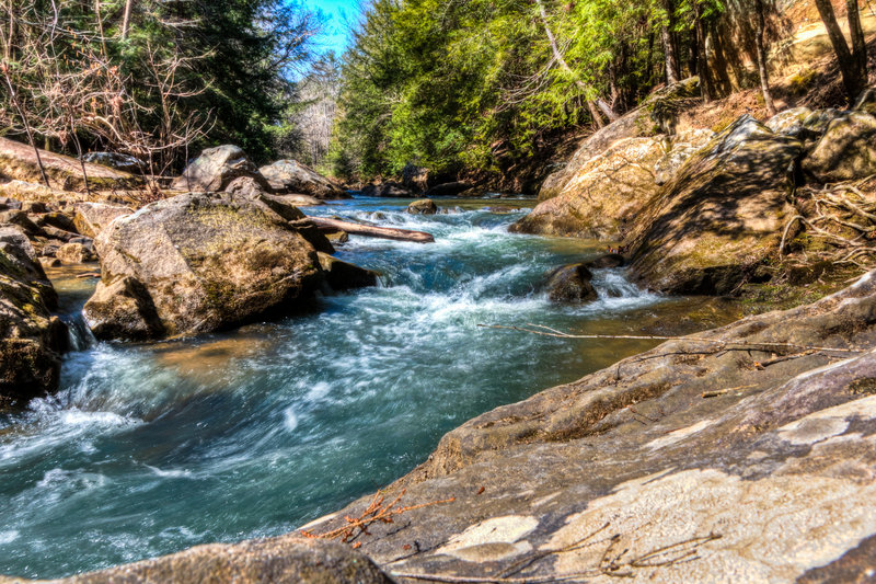 A beautiful section of river along the way.