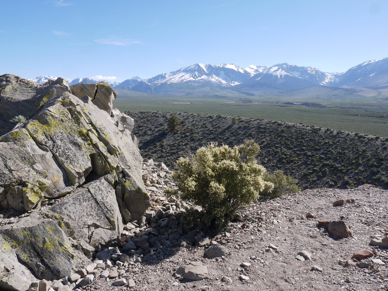 The Sierras are beautiful when seen from Panum Crater.