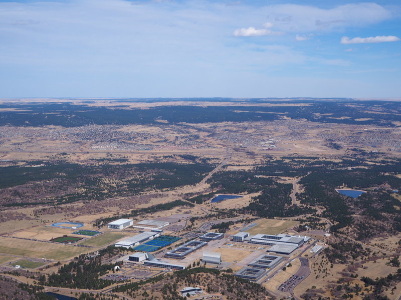 Enjoy great views of the USAFA from the top of Eagles Peak.