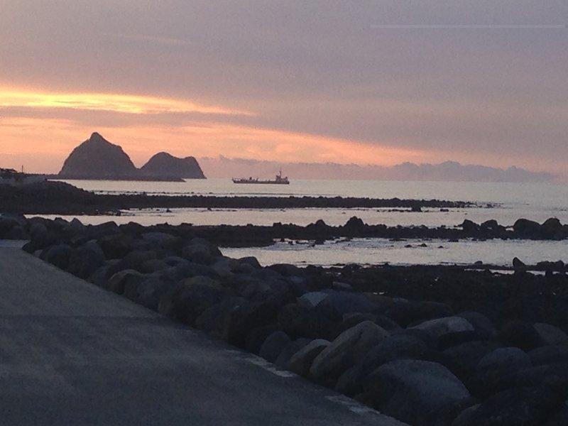 Waterfront views along the Coastal Walkway in New Plymouth.