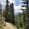 The weather holds as we head out along the Chicago Lakes Trail #52.