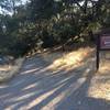 The trailhead is marked by this large sign.