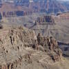 The South Kaibab Trail switchbacks underneath Skeleton Point.