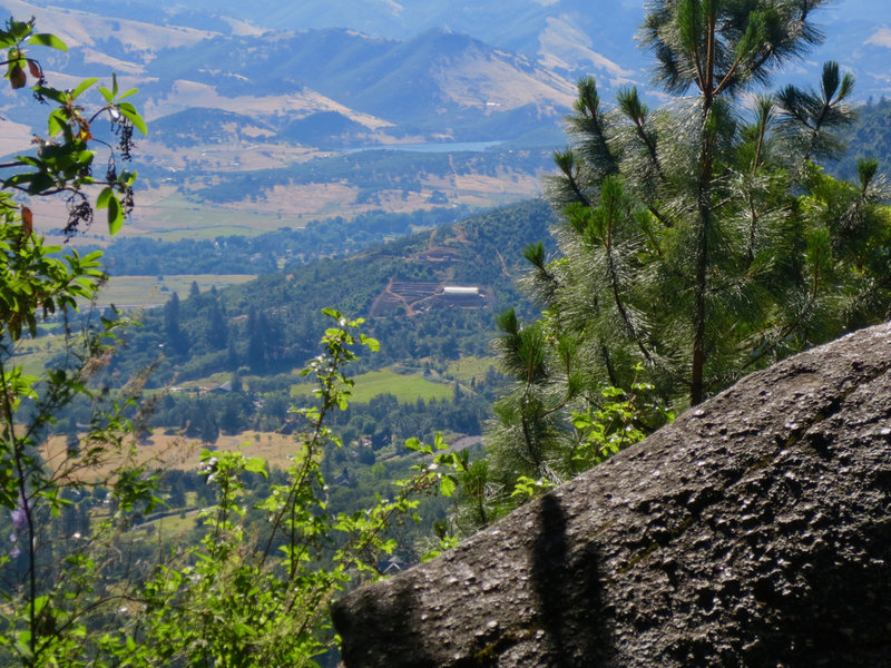 Enjoy awesome views of a distant Emigrant Lake from the White Rabbit Trail.