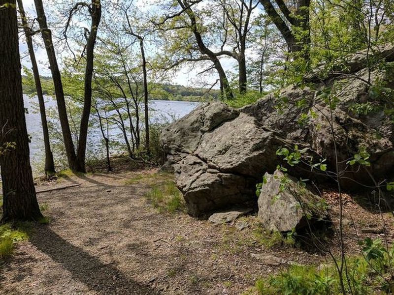 The Shoreline Trail follows the perimeter of West Thompson Lake.