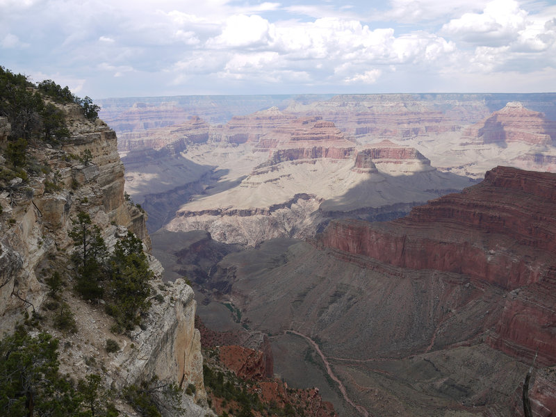 Monument Creek flows into the Grand Canyon as viewed from the Abyss.