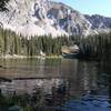 Lower Trampas Lake takes part shade and part sun in the late afternoon.