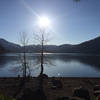 Mountain sunset at Donner Lake.