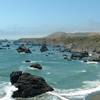 Enjoy gorgeous coastal waters looking north at Furlong Gulch Beach.