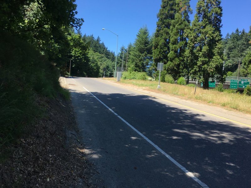 Making it to Washington Park requires crossing a few city streets. Most are easy, but one includes a highway onramp. Crosswalks in this section are unmarked, and only partially include sidewalks, but trail markers are posted.