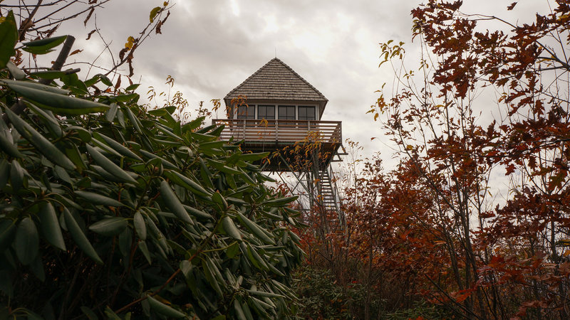 The Green Knob Lookout Tower.