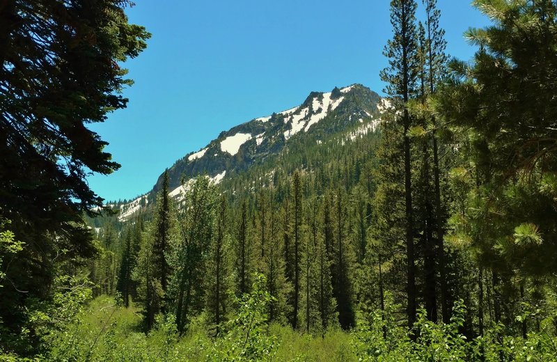 Loomis Peak stands over the Manzanita Creek Trail.