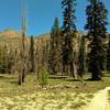 Chaos Crags can be easily seen from the Manzanita Creek Trail.