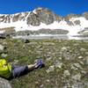 Lake Dorothy is a lovely detour from the Caribou Pass Trail, just before it meets the Arapahoe Pass Trail.