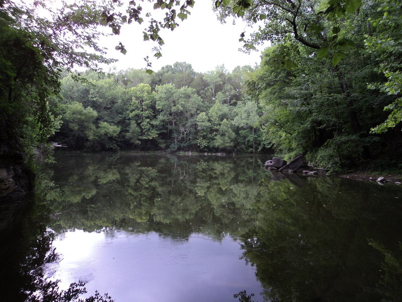 Enjoy this view of Hidden Lake from the "beach" at its southernmost tip.