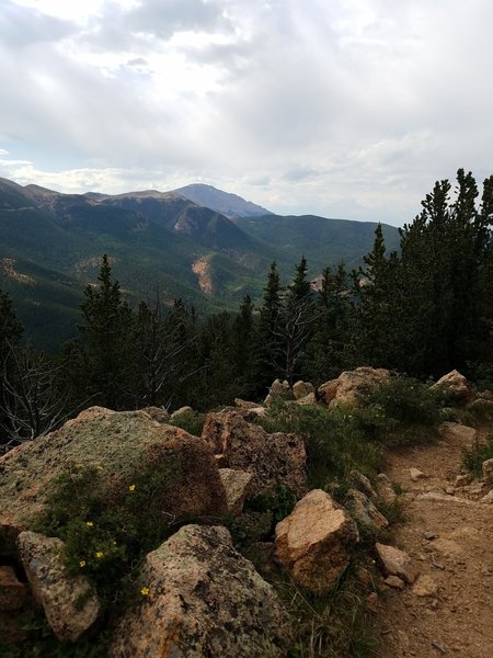 Enjoy a fantastic view of Almagre Mountain from the summit of Mount Rosa.