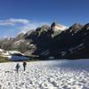 The group works their way up to Trinity Pass.