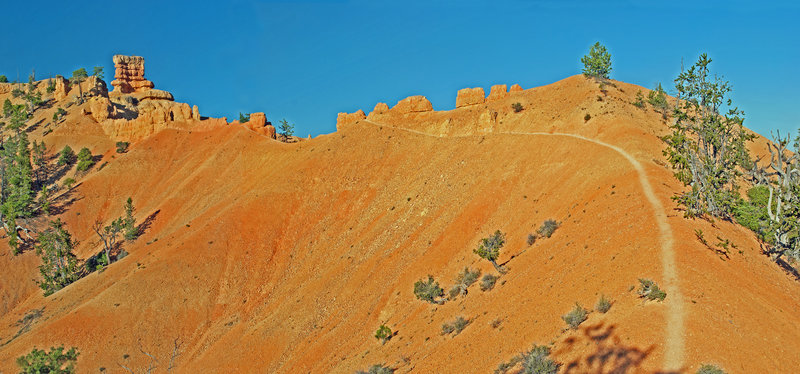 This is the top part of the Buckhorn Trail. While not for those with acrophobia, it is not very dangerous for adults and well-behaved children. Only 10-20 yards have an actual cliff on one side.