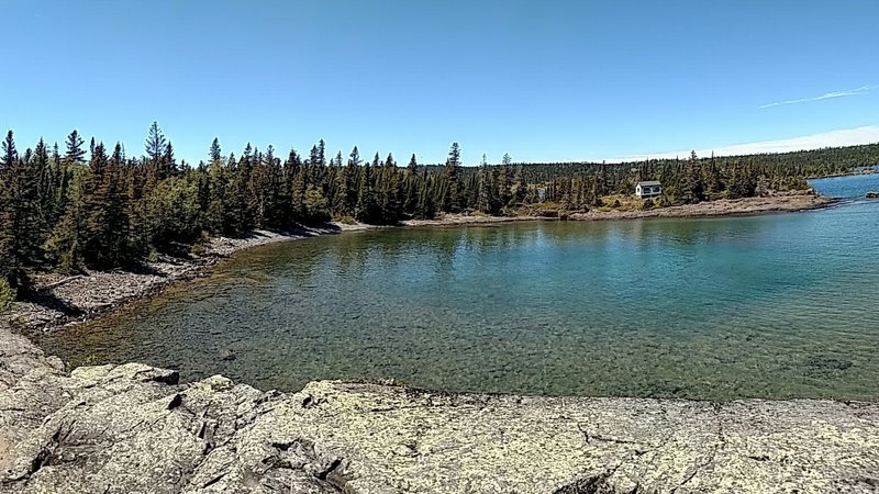 Scoville Point offers a beautiful view looking north.