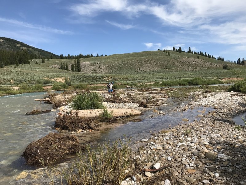 The second creek crossing is wider with more islands and shallower areas to get across.