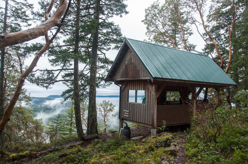 The Manzanita Hut provides a fantastic view over the water below.