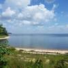 Enjoy the view from the beach along the trail.