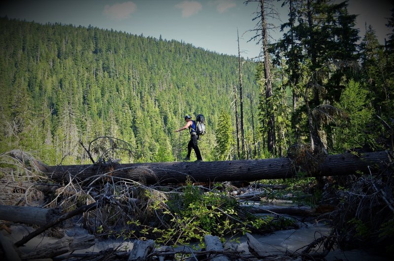 In the early summer, this can often be the best way to cross the White River.