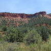 Soldier Pass Arch stands in the distance from the Soldier Pass Trail.