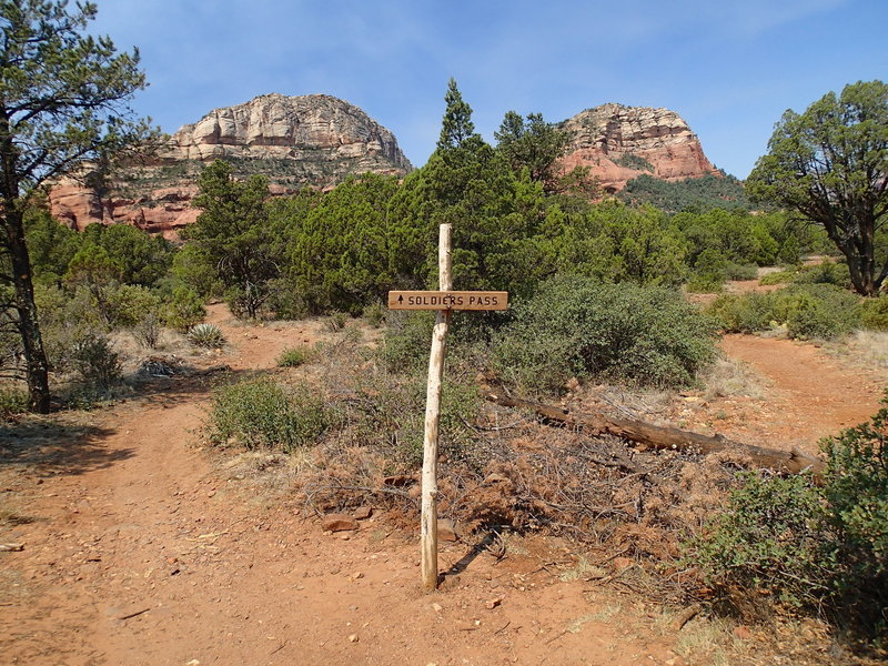 Keep your eyes peeled for this junction with the Soldier Pass Trail and Brins Mesa Trail.