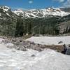 There's lots of snow above the Gold Creek Drainage even in July.