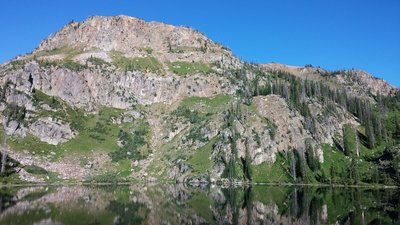The view of Bighorn Lake at the end of the trail.
