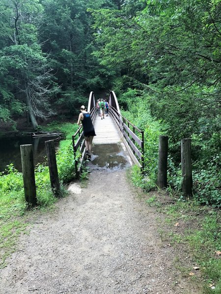 Return trip, over the bridge and Left onto Mattatuck Trail