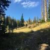 Coming back down from the back end of Waterfall Canyon are steep switchbacks and tough terrain.