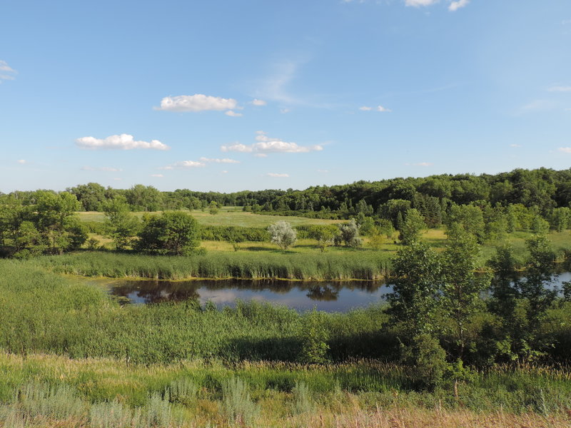 A beautiful view of the marshes, and the adjacent hilltop.