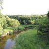 View of the river from one of the 3 bridges.