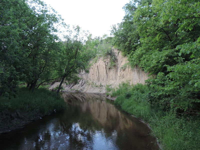 Till Hill along the river, which you can get on top via trails even though the trails aren't on the park's map.