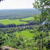 The peaceful Delaware River, meandering through farmland near Milford, PA.