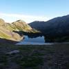 Kelly Lake from the saddle in the Hidden Valley Trail.