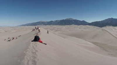 Expect company and excellent views if you venture up the High Dune.