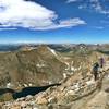 Traversing through boulder fields to Mt. Evans.