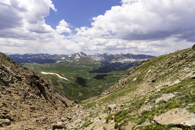 This is the valley down toward the Bierstadt trailhead