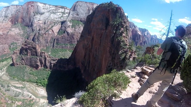 Taking in the view of the last .6 miles to Angel's Landing