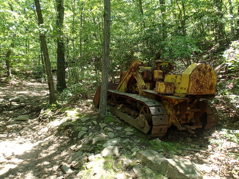 Old bulldozer at the junction with the Fishkill Ridge Trail