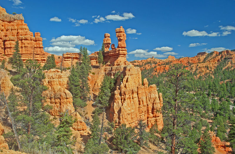 Looking southeast across Red Canyon from the Birdseye Trail. On the distant ridge in the right center, you can see the Golden Wall.