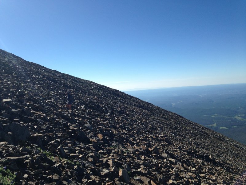 Nearing the top of the ridge. The grade was brutal