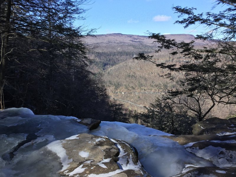 View from the top of Buttermilk Waterfall