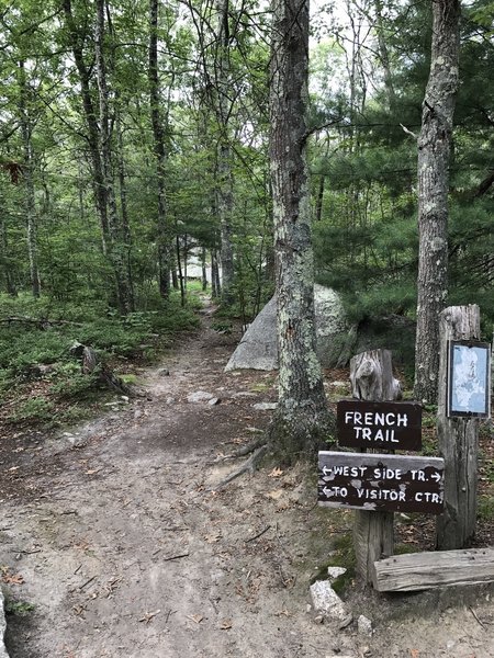 Intersection of the French Trail and West Side Trail