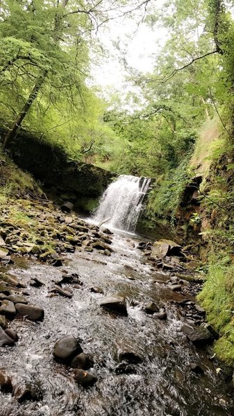 One of the waterfalls along the Cwm Gwrelych Geo Heritage Trail