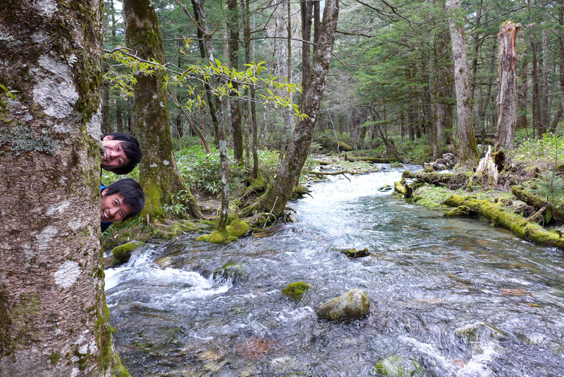 Acting up along the beautiful Kamikochi Trail